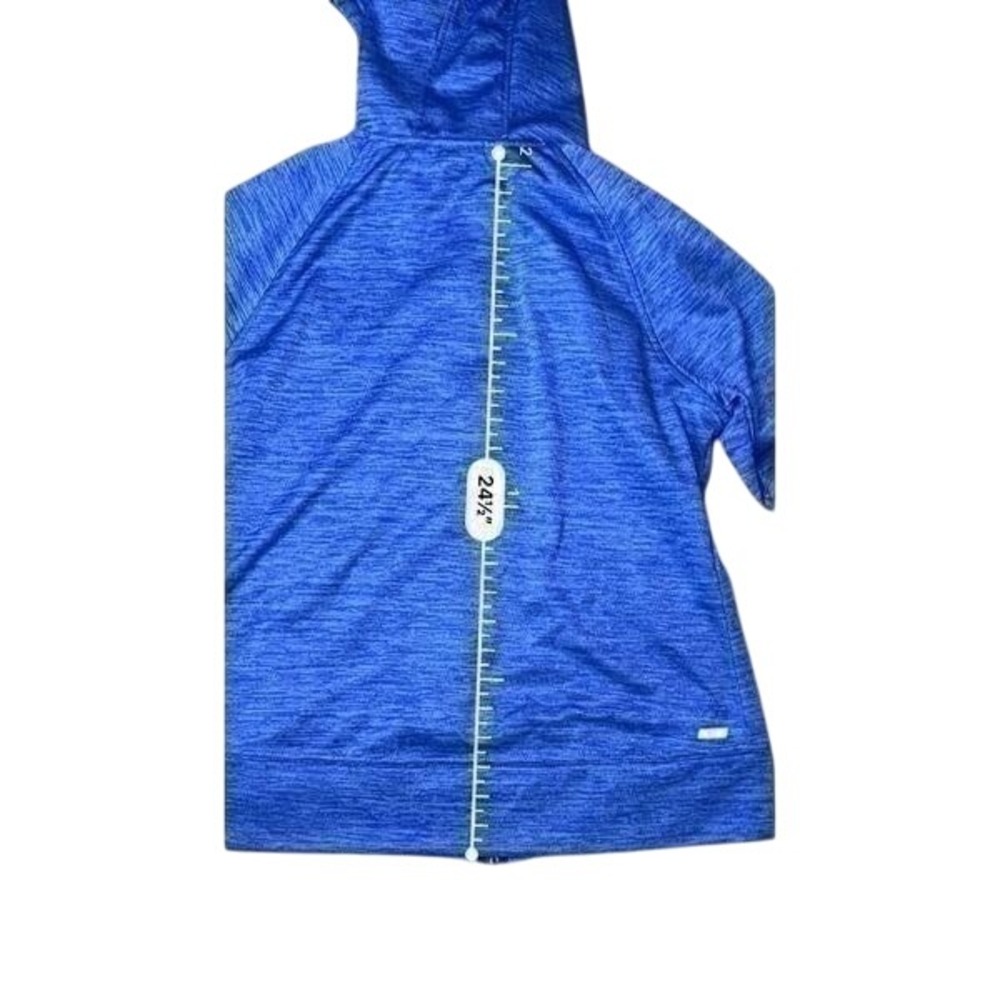 Danskin Hooded Zip Front Blue Space-Dyed Athletic Jacket LARGE Sportswear Winter - Picture 6 of 11